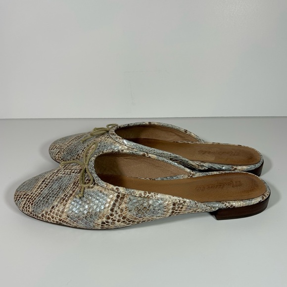 Madewell The Adelle Ballet Mule in Snake Embossed Leather - Picture 6 of 13